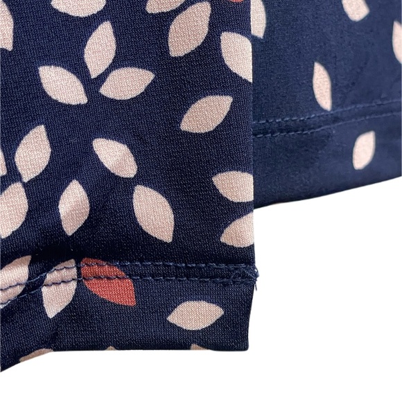 MOTHERHOOD Maternity Wrap Dress with Petal Patterns of Pink & Dark PeachㅣSz L - Picture 12 of 14